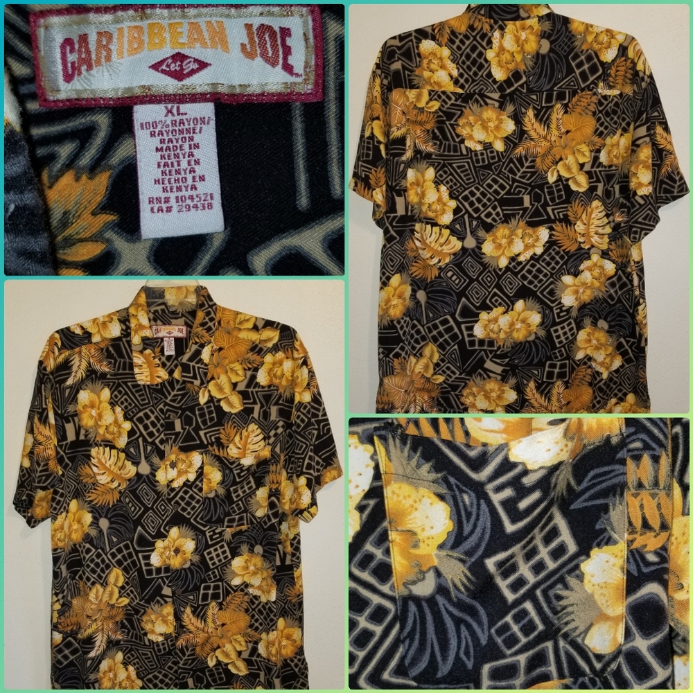 EUC CARIBBEAN JOE CASUAL SHIRT SIZE XL